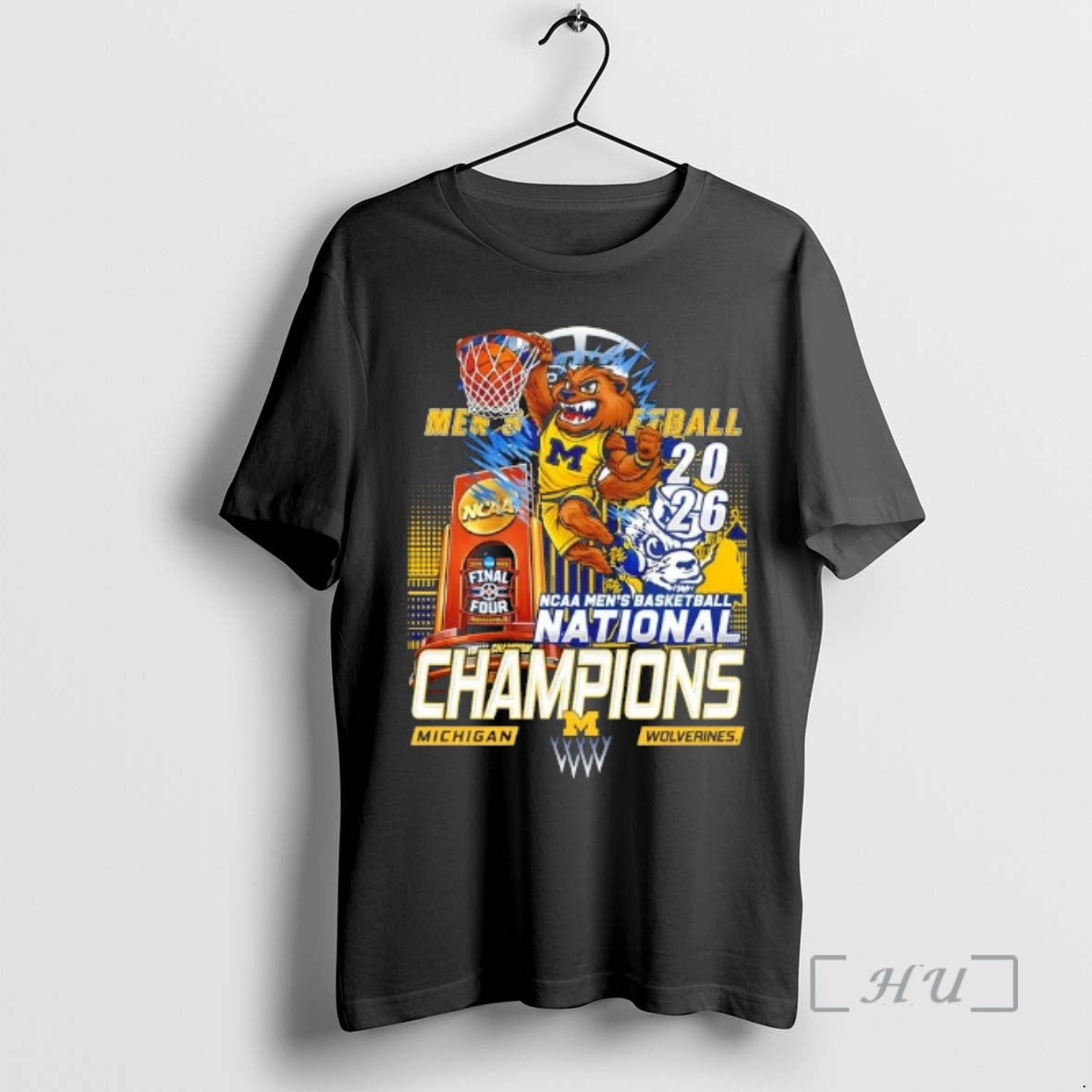 Officials 2026 Ncaa Mens Basketball National Champions Michigan Wolverines Mascot Unisex T-shirt, Sweatshirt, Hoodie, Long Sleeve Tee - T-Shirt, Sweatshirt, Hoodie