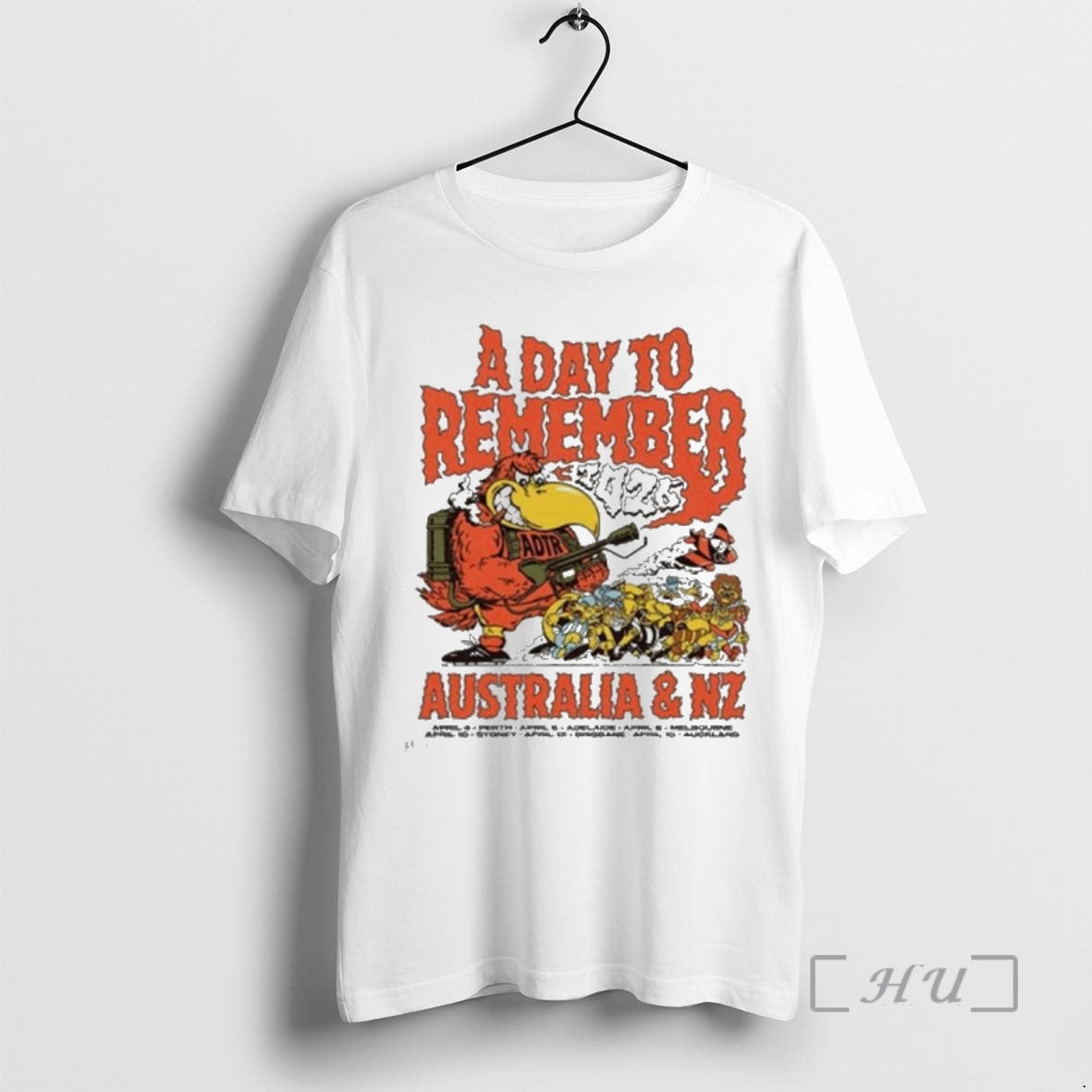 Officials A Day To Remember Aus Nz Tour April 4 15 2026 Premium T Shirts Unisex T-shirt, Sweatshirt, Hoodie, Long Sleeve Tee - T-Shirt, Sweatshirt, Hoodie