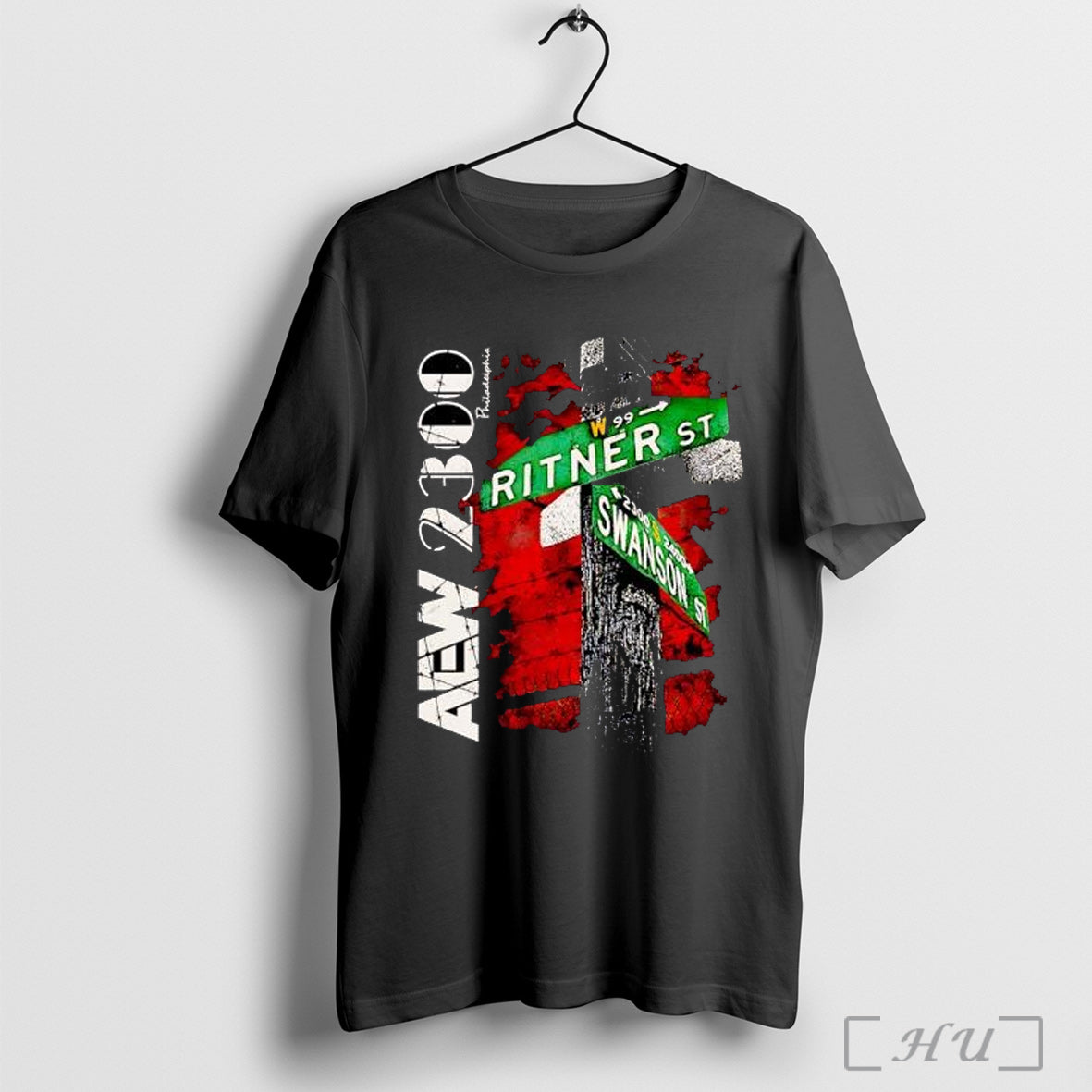 Officials Aew Philadelphia 2300 Ritner Street Swanson Street Barbed Wire Posters T Shirt Unisex T-shirt, Sweatshirt, Hoodie, Long Sleeve Tee - T-Shirt, Sweatshirt, Hoodie