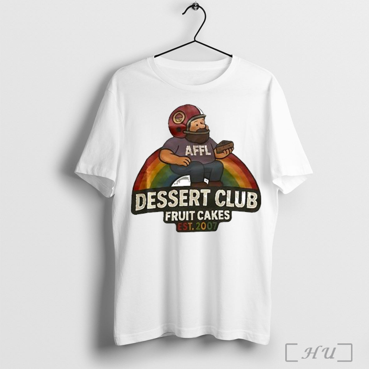 Officials Affl Dessert Club Fruit Cakes Est 2007 Rainbow Football Player T Shirt Unisex T-shirt, Sweatshirt, Hoodie, Long Sleeve Tee - T-Shirt, Sweatshirt, Hoodie