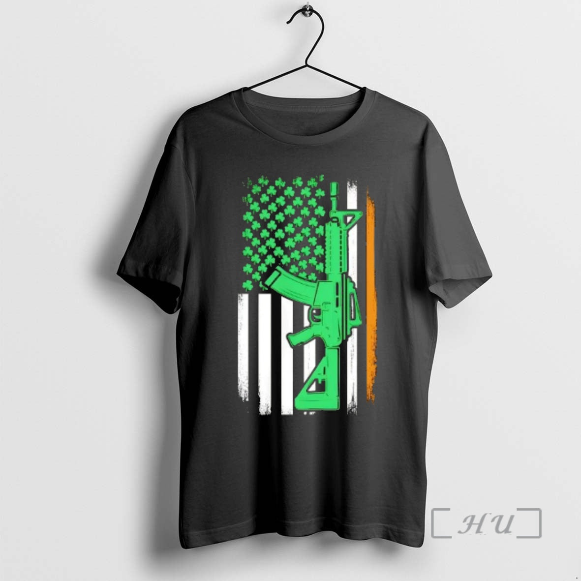 Officials Ar15 Gun Irish American Flag - T-Shirt, Sweatshirt, Hoodie