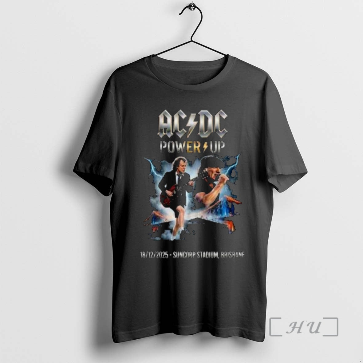 Officials Acdc Pwr Up Tour Brisbane Australia Merch At Suncorp Stadium December 18 2025 Circle - T-Shirt, Sweatshirt, Hoodie