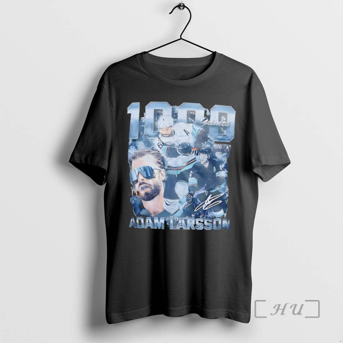 Officials Adam Larsson Seattle Kraken Nhl Hockey 1000 Games Wanted Unisex T-shirt, Sweatshirt, Hoodie, Long Sleeve Tee - T-Shirt, Sweatshirt, Hoodie