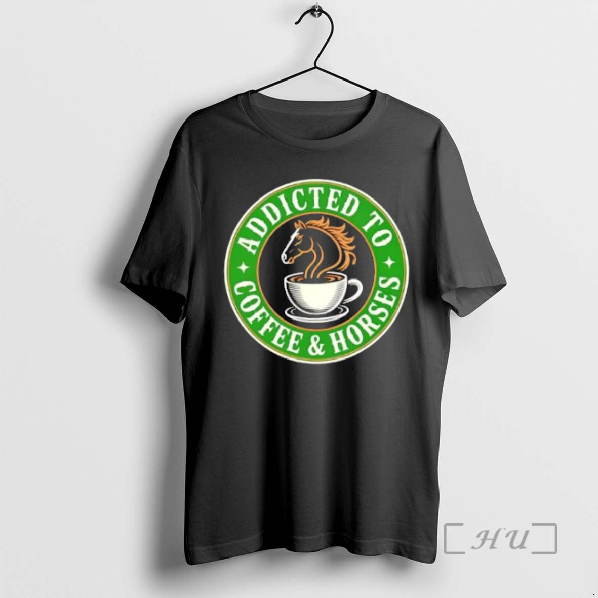 Officials Addicted To Coffee And Horses - T-Shirt, Sweatshirt, Hoodie