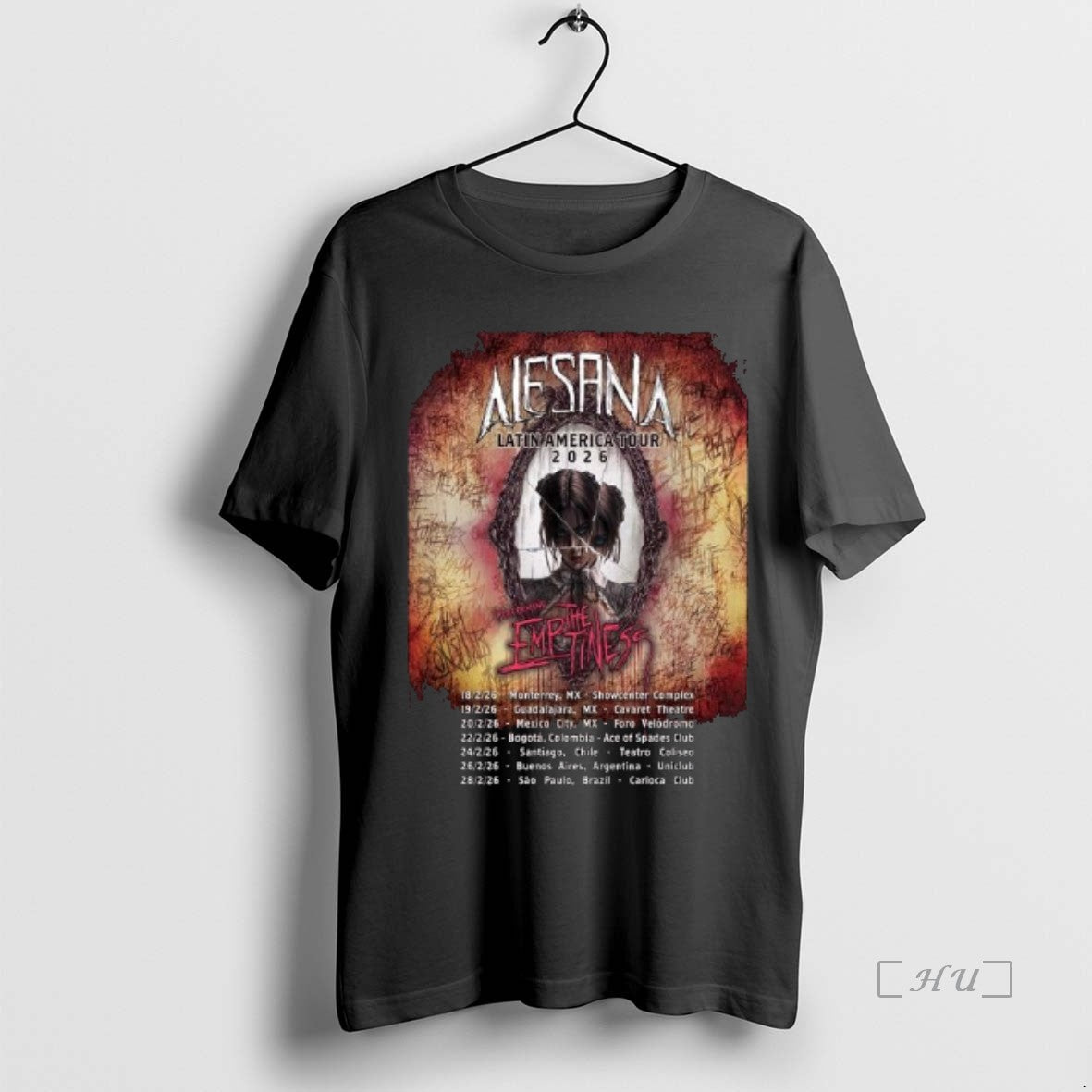 Officials Alesana Latin America Tour 2026 Mexico And South America Tour Schedule Dates Long Sleve - T-Shirt, Sweatshirt, Hoodie
