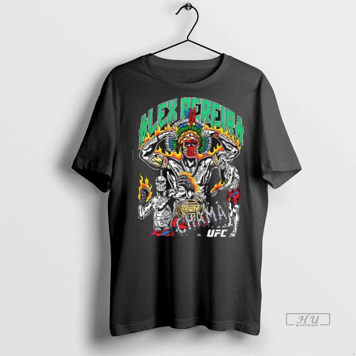 Officials Alex Pereira Ufc Chama Skull Warrior Shirt Sweater Unisex T-shirt, Sweatshirt, Hoodie, Long Sleeve Tee - T-Shirt, Sweatshirt, Hoodie