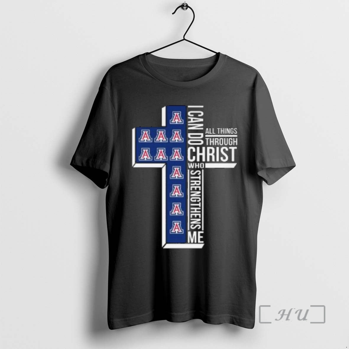 Officials Arizona Wildcats I Can Do All Things Through Christ Who Strengthens Me Cross Circle - T-Shirt, Sweatshirt, Hoodie