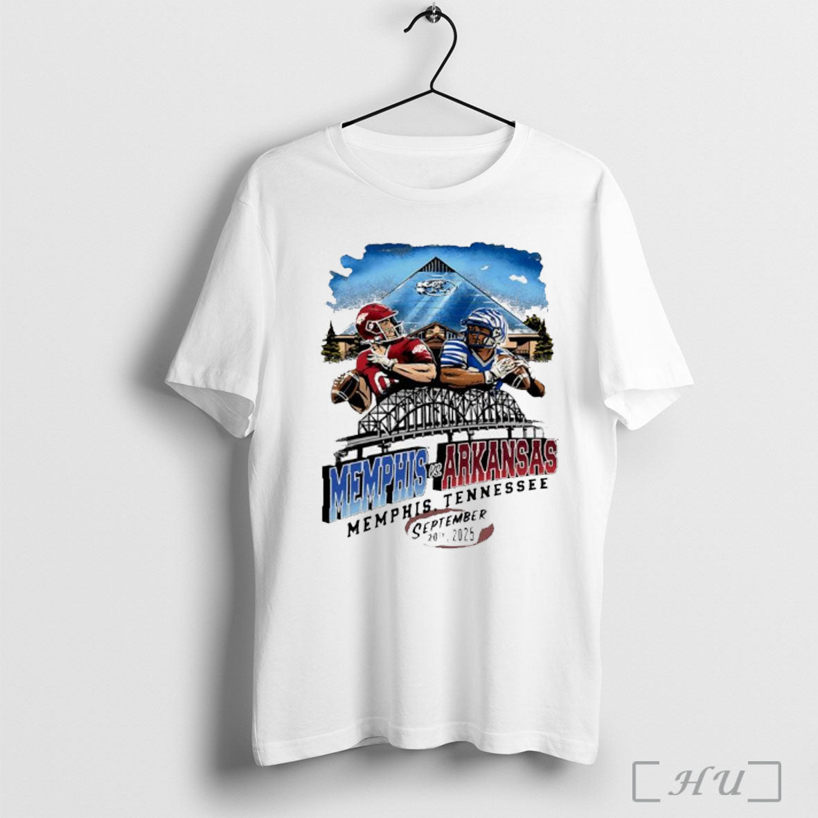 Officials Arkansas Razorbacks Vs Memphis Tigers Football Game Day 2025 T Shirt Unisex T-shirt, Sweatshirt, Hoodie, Long Sleeve Tee - T-Shirt, Sweatshirt, Hoodie