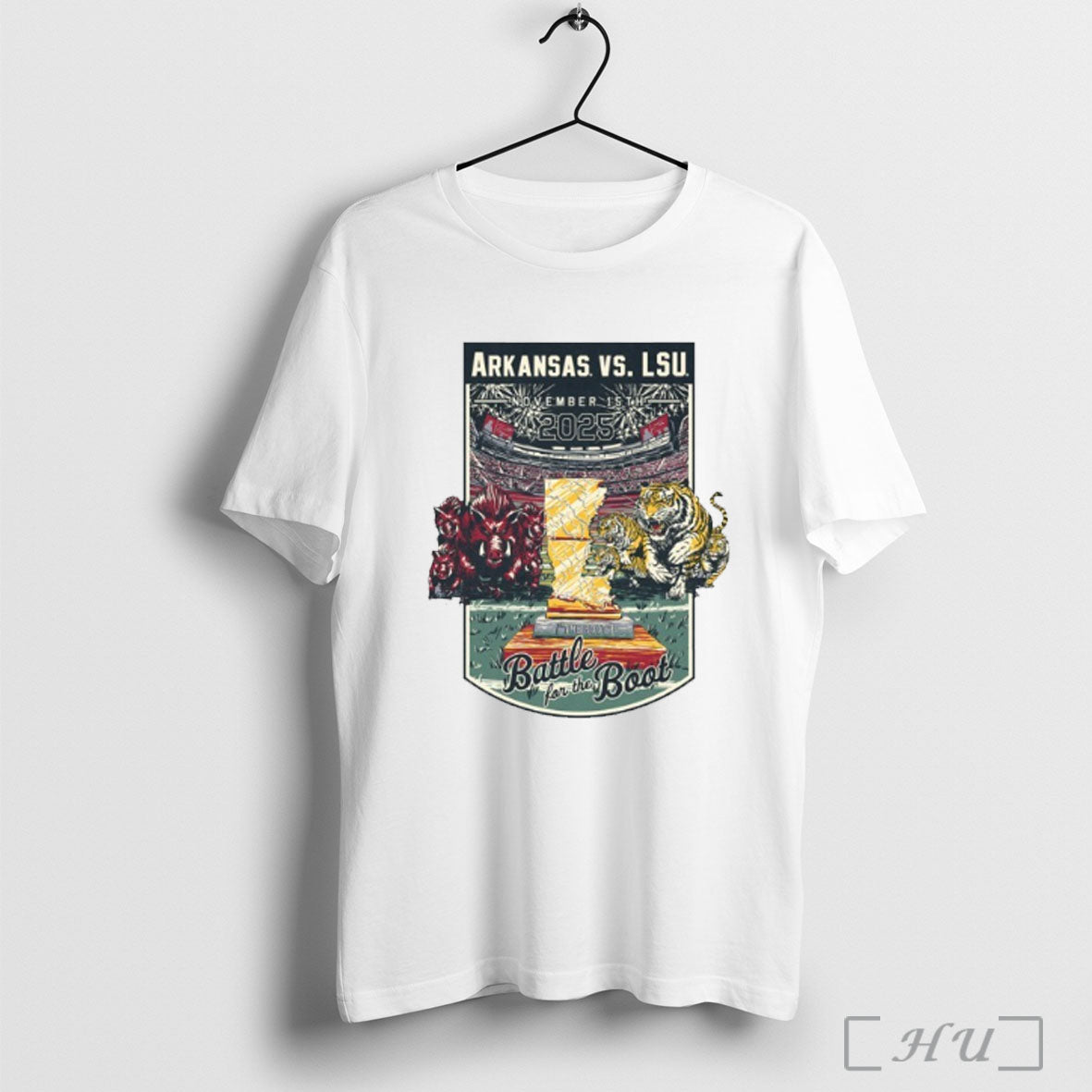 Officials Arkansas Vs Lsu Game Day 2025 November 15th T Shirt Unisex T-shirt, Sweatshirt, Hoodie, Long Sleeve Tee - T-Shirt, Sweatshirt, Hoodie