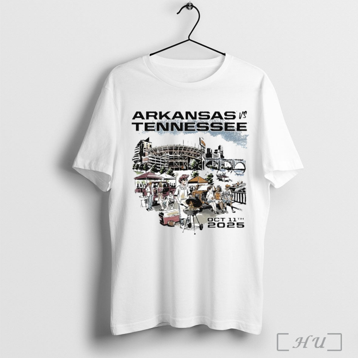 Officials Arkansas Vs Tennessee Game Day 2025 October 11th T Shirt Unisex T-shirt, Sweatshirt, Hoodie, Long Sleeve Tee - T-Shirt, Sweatshirt, Hoodie