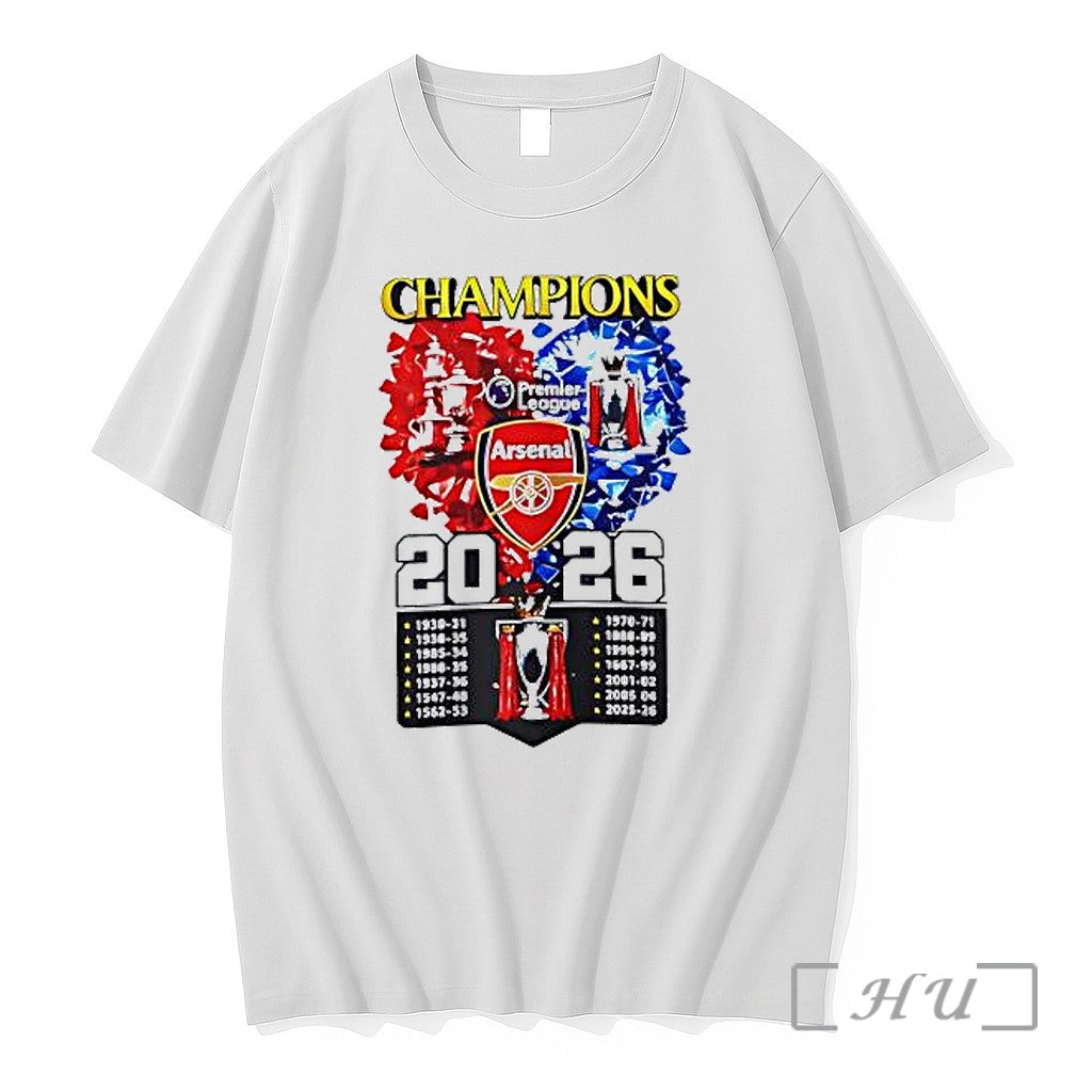 Officials Arsenal Champions Premier League 2026 - Adult & Kids T-Shirts, Sweatshirts & Hoodies apparel design preview 1