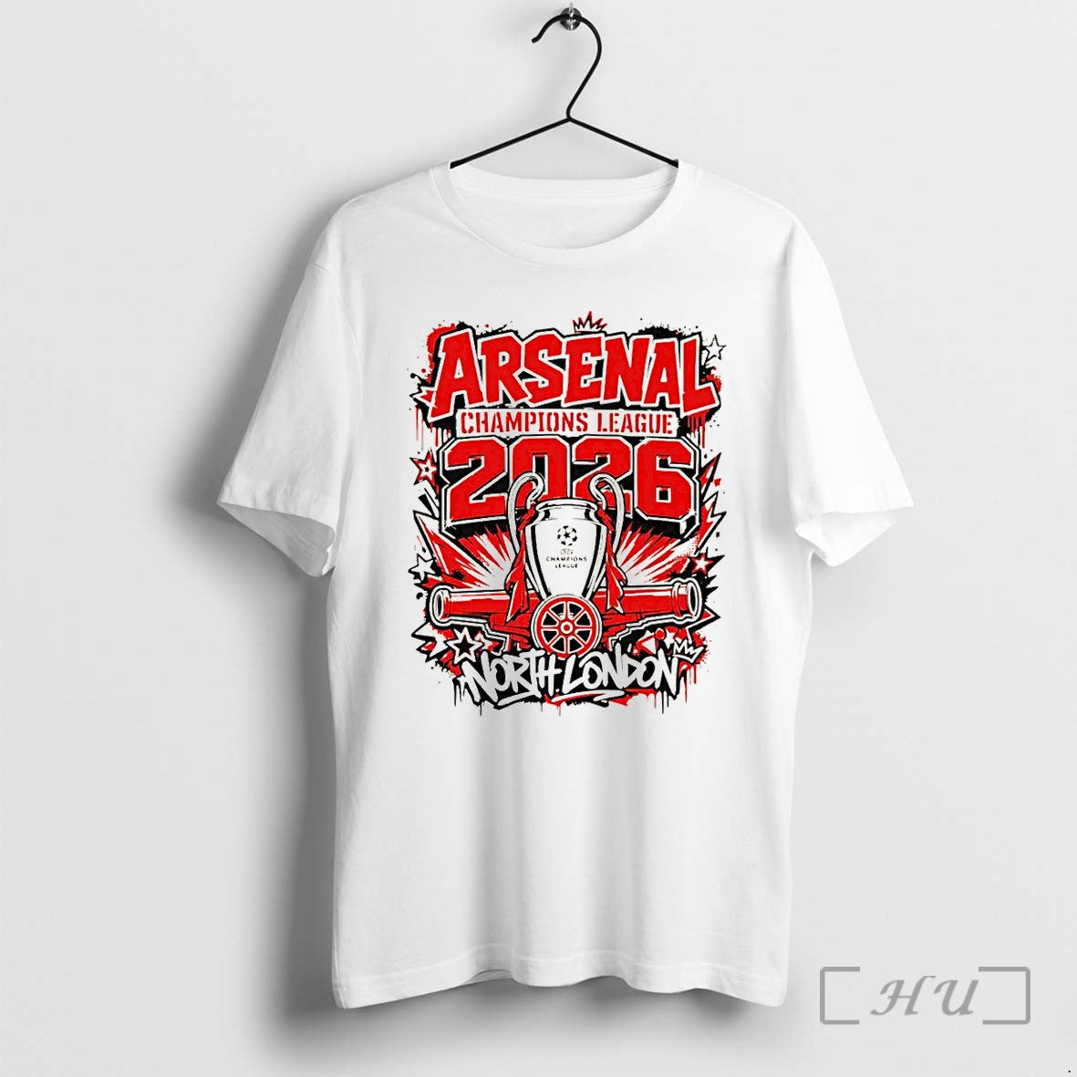 Officials Arsenal Uefa Champions League Winners 2026 - Adult & Kids T-Shirts, Sweatshirts & Hoodies apparel design preview 1
