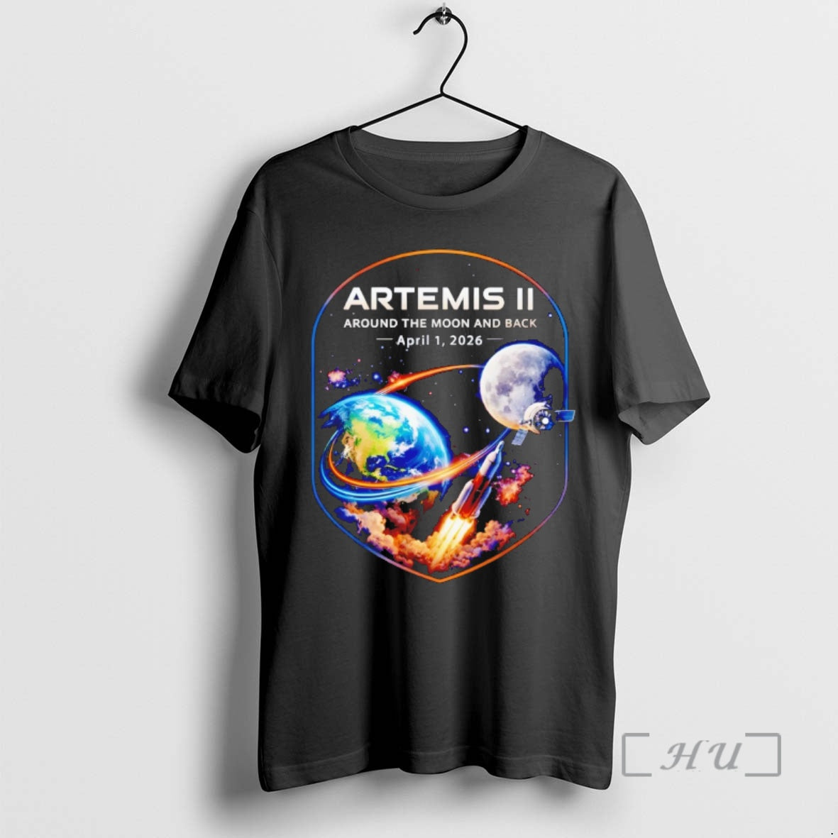 Officials Artemis 2 Journey Around The Moon And Back 2026 Nasa Mission Premium T Shirts Unisex T-shirt, Sweatshirt, Hoodie, Long Sleeve Tee - T-Shirt, Sweatshirt, Hoodie