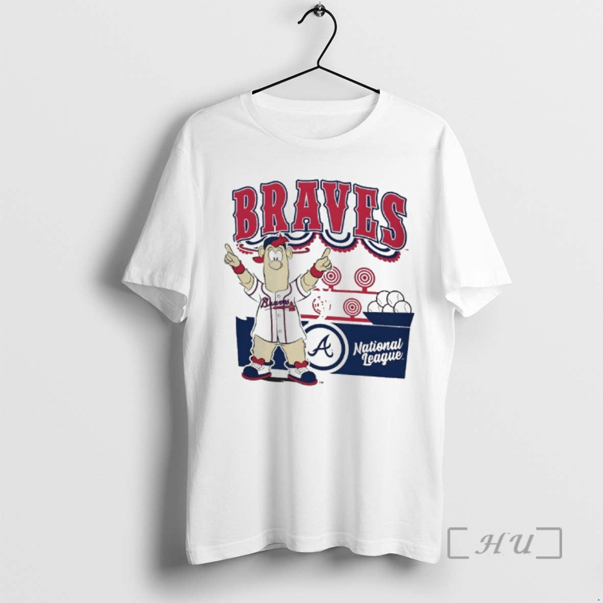 Officials Atlanta Braves National League Step Back Up Mascot Unisex T-shirt, Sweatshirt, Hoodie, Long Sleeve Tee - T-Shirt, Sweatshirt, Hoodie