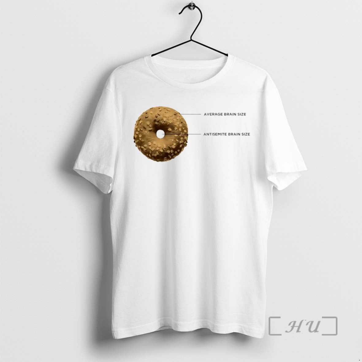 Officials Average Brain Size Antisemite Brain Size Bagel Brain Anti Semitism Circle Premium T Shirts - T-Shirt, Sweatshirt, Hoodie