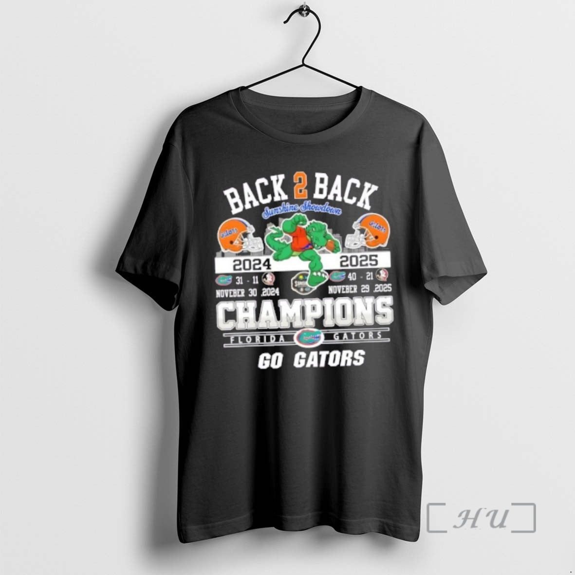 Officials Back 2 Back Sunshine Showdown 2024 2025 Champions Go Florida Gators Premium T Shirts - T-Shirt, Sweatshirt, Hoodie