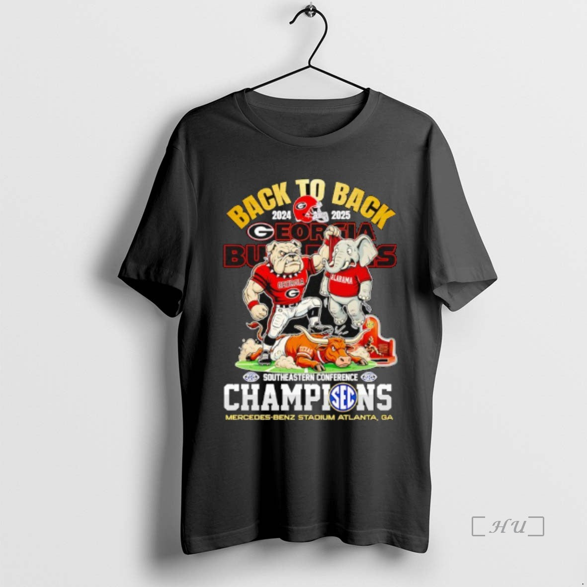 Officials Back To Back Georgia Bulldogs Southeastern Conference Champions 2025 - T-Shirt, Sweatshirt, Hoodie