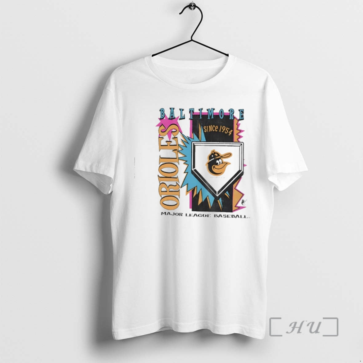 Officials Baltimore Orioles 1954 Mlb Cooperstown Neon Field Shock Unisex T-shirt, Sweatshirt, Hoodie, Long Sleeve Tee - T-Shirt, Sweatshirt, Hoodie