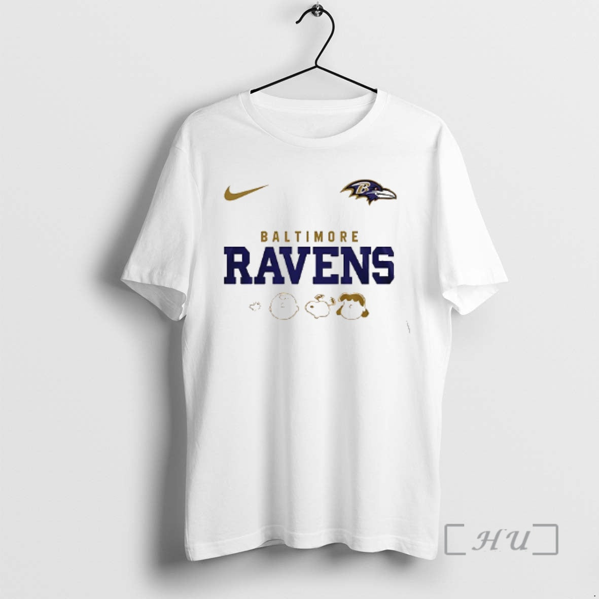 Officials Baltimore Ravens X Peanuts Abbey Road Cartoon Double Sided Graphic Premium T Shirts Sweater - T-Shirt, Sweatshirt, Hoodie
