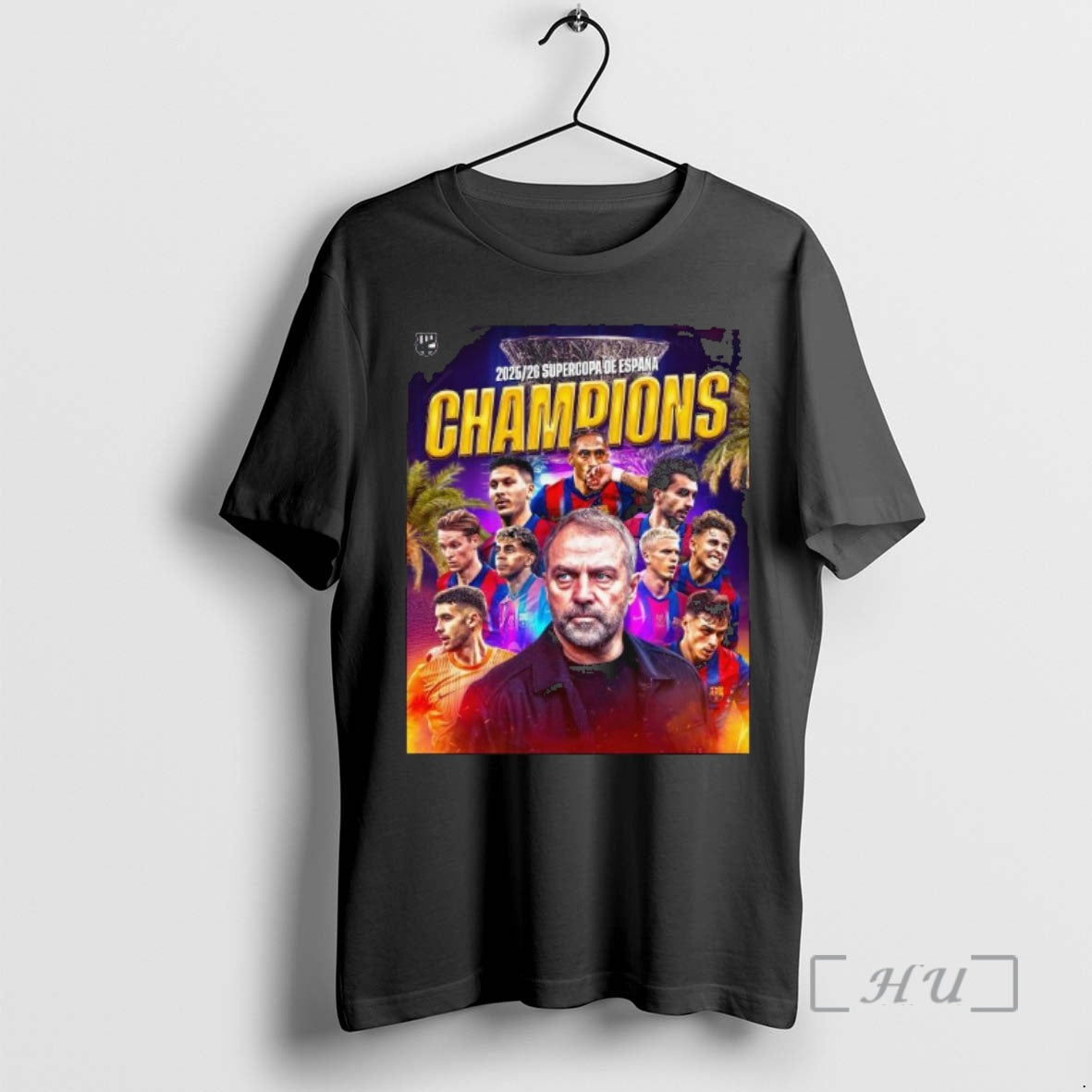 Officials Barcelona Fc 2025 2026 Supercopa De Espana Champions - T-Shirt, Sweatshirt, Hoodie