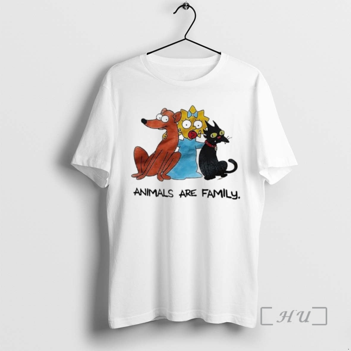 Officials Bart Simpsons Family Pets Animals Are Family - T-Shirt, Sweatshirt, Hoodie