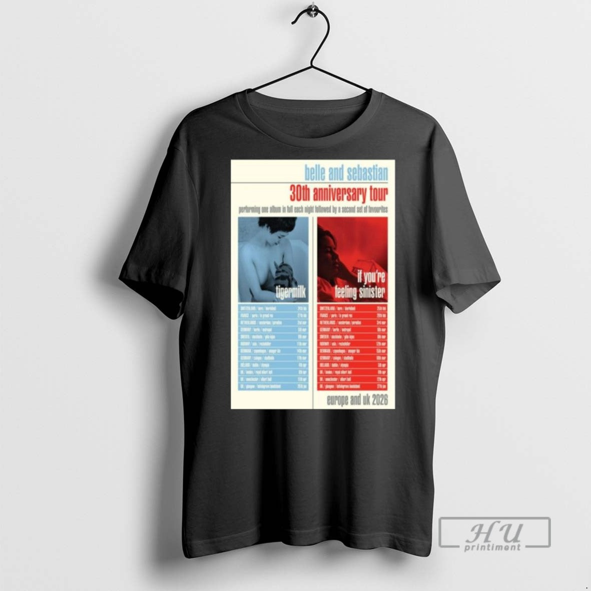 Officials Belle And Sebastian 30th Anniversary Tour Europe Uk 2026 Long Sleve T Shirt Unisex T-shirt, Sweatshirt, Hoodie, Long Sleeve Tee - T-Shirt, Sweatshirt, Hoodie