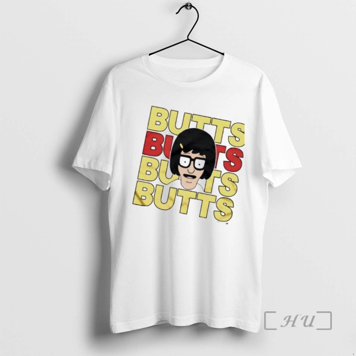 Officials Big Face Bobs Burgers Tina Butts Repeat Cartoon - T-Shirt, Sweatshirt, Hoodie