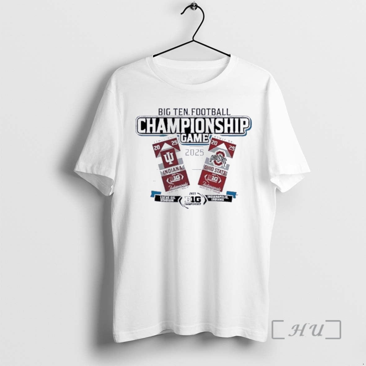 Officials Big Ten 2025 Football Championship Hoosiers Vs Buckeyes - T-Shirt, Sweatshirt, Hoodie