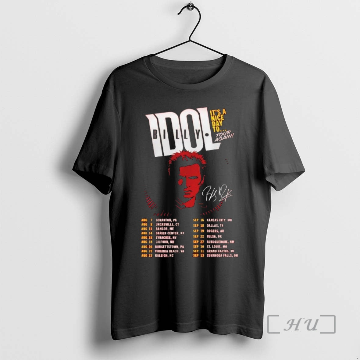 Officials Billy Idol Its A Nice Day To_e2_80_a6 Tour Again Unisex T-shirt, Sweatshirt, Hoodie, Long Sleeve Tee - T-Shirt, Sweatshirt, Hoodie