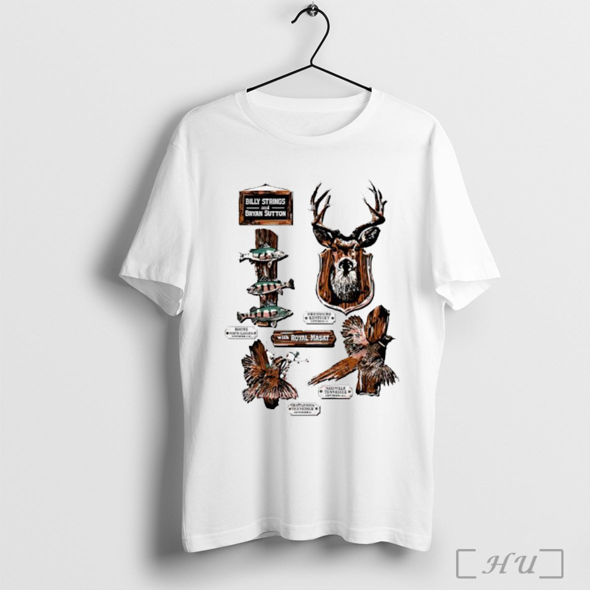 Officials Billy Strings And Bryan Sutton With Royal Masat Taxidermy T Shirt Unisex T-shirt, Sweatshirt, Hoodie, Long Sleeve Tee - T-Shirt, Sweatshirt, Hoodie