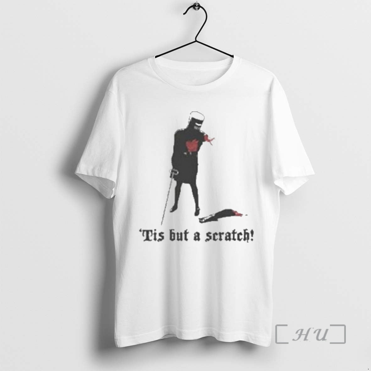 Officials Black Knight Monty Python Tis But A Scratch Circle White Premium T Shirts Sweater - T-Shirt, Sweatshirt, Hoodie