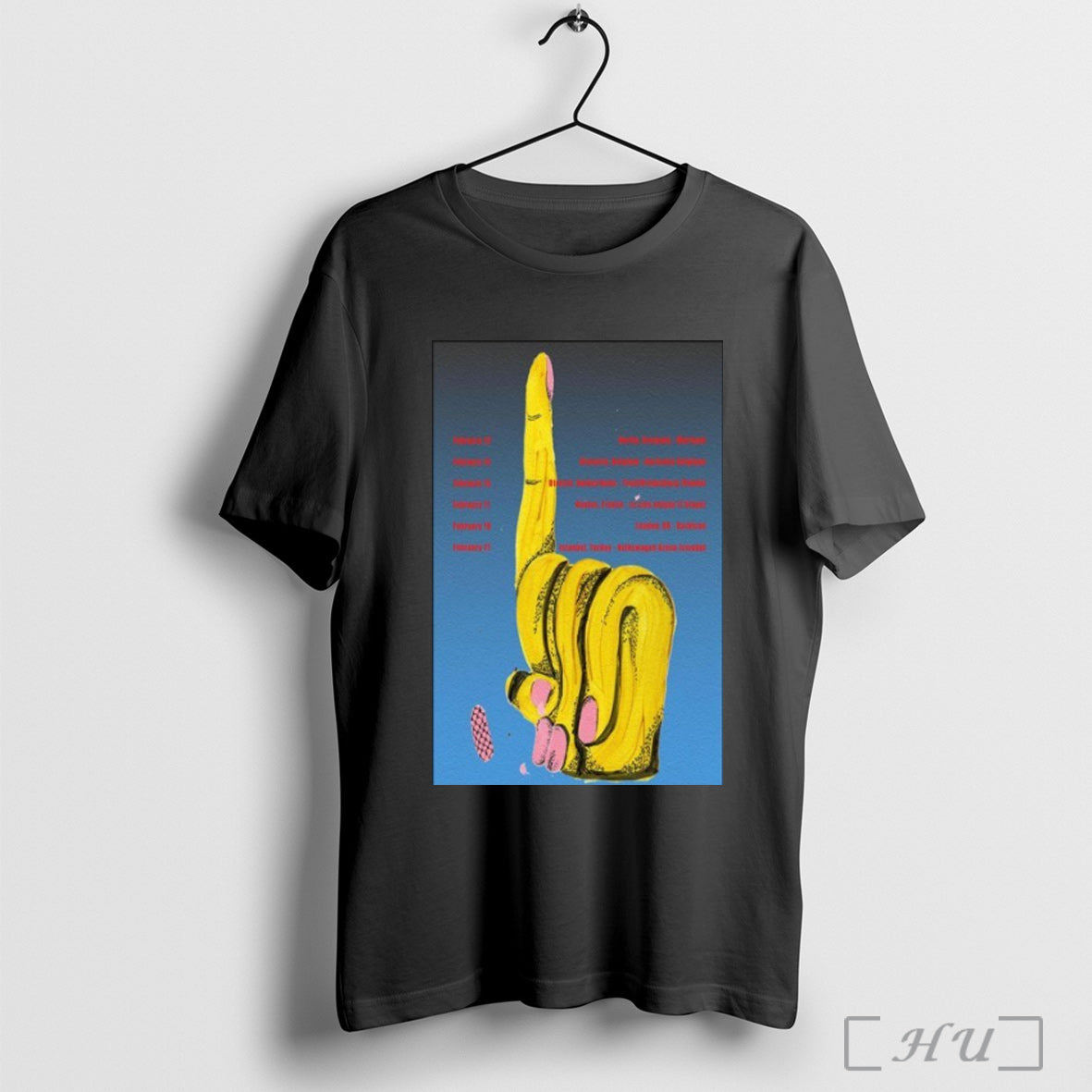 Officials Blonde Redhead February 2026 Tour Dates European Shows T Shirt Unisex T-shirt, Sweatshirt, Hoodie, Long Sleeve Tee - T-Shirt, Sweatshirt, Hoodie