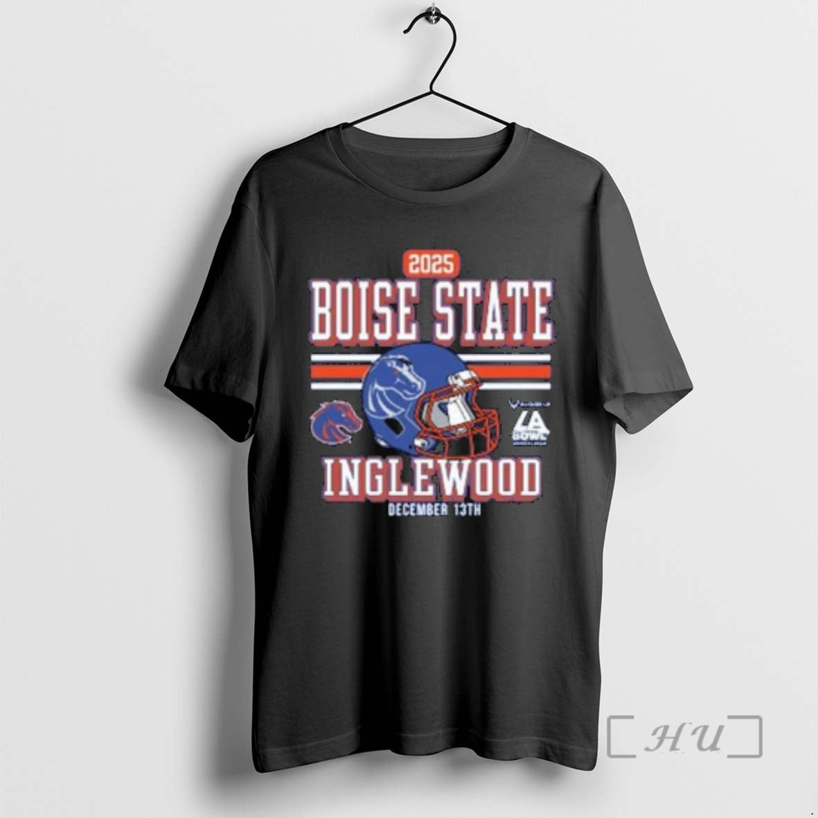 Officials Boise State Broncos 2025 La Bowl Inglewood Dec 13th Circle Black Premium T Shirts - T-Shirt, Sweatshirt, Hoodie