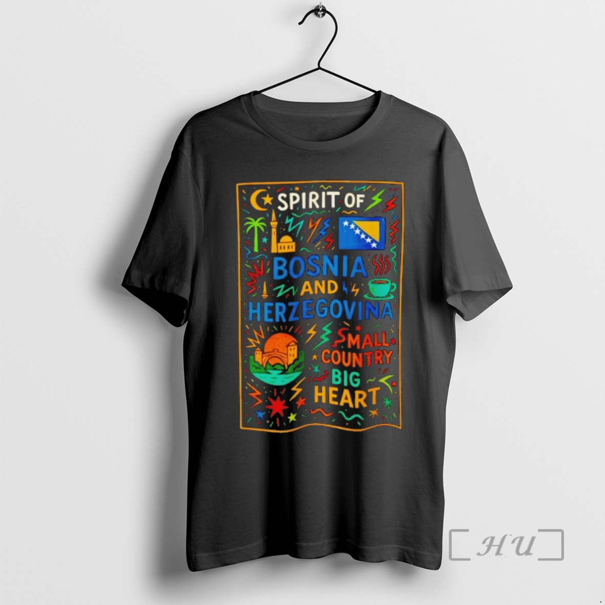 Officials Bosnia And Herzegovina Spirit Of Small Country Big Heart Unisex T-shirt, Sweatshirt, Hoodie, Long Sleeve Tee - T-Shirt, Sweatshirt, Hoodie