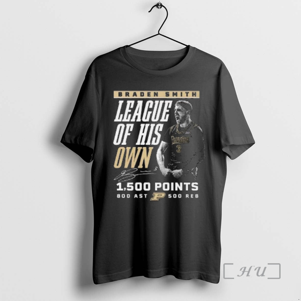 Officials Braden Smith League Of His Own 1500 Points 800 Ast 500 Reb Signature Circle - T-Shirt, Sweatshirt, Hoodie