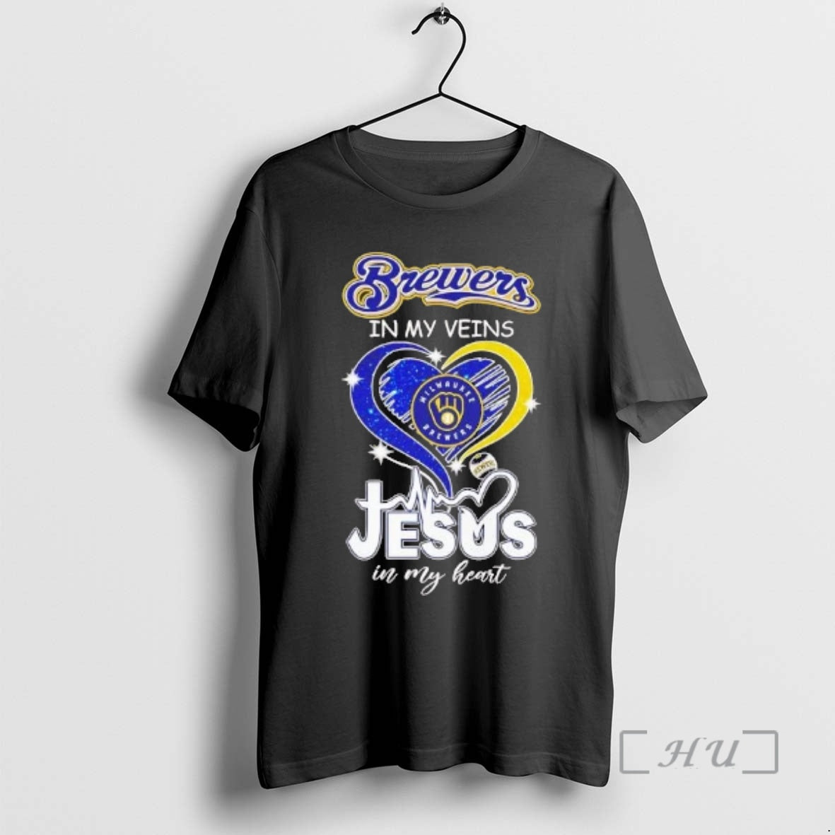 Officials Brewers In My Veins Jesus In My Heart Diamond Heart Premium T Shirts Sweater - T-Shirt, Sweatshirt, Hoodie