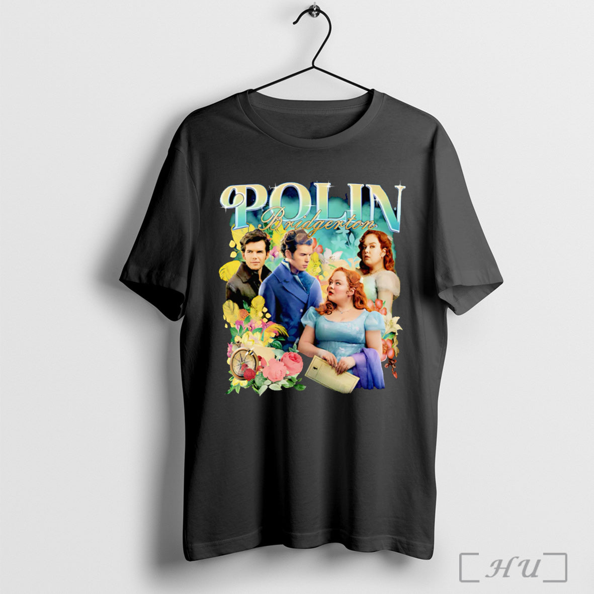 Officials Bridgerton Polin Flower Graphic T Shirt Unisex T-shirt, Sweatshirt, Hoodie, Long Sleeve Tee - T-Shirt, Sweatshirt, Hoodie