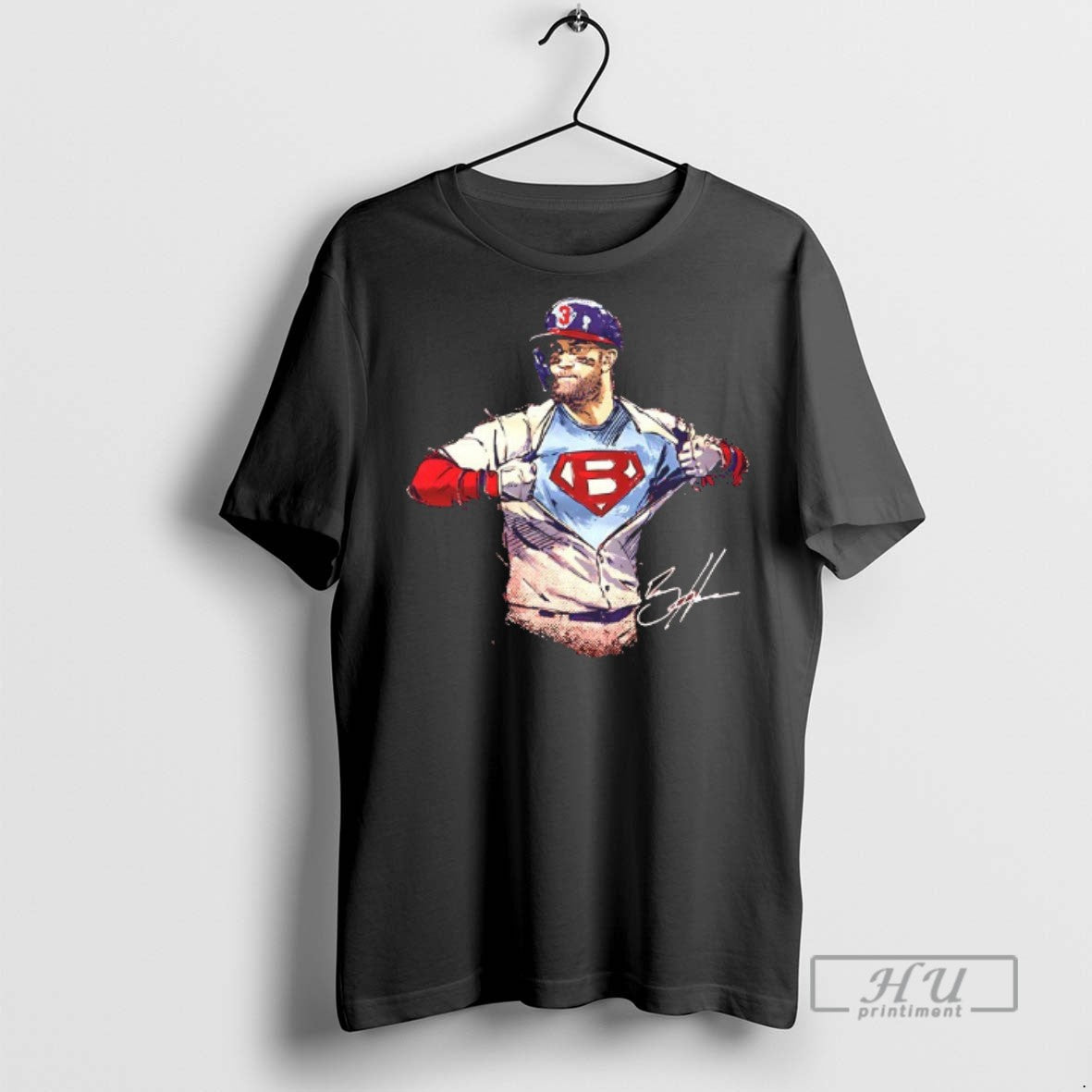 Officials Bryce Harper Inside Me Super Bryce Philadelphia Phillies Baseball Signature T Shirts - T-Shirt, Sweatshirt, Hoodie