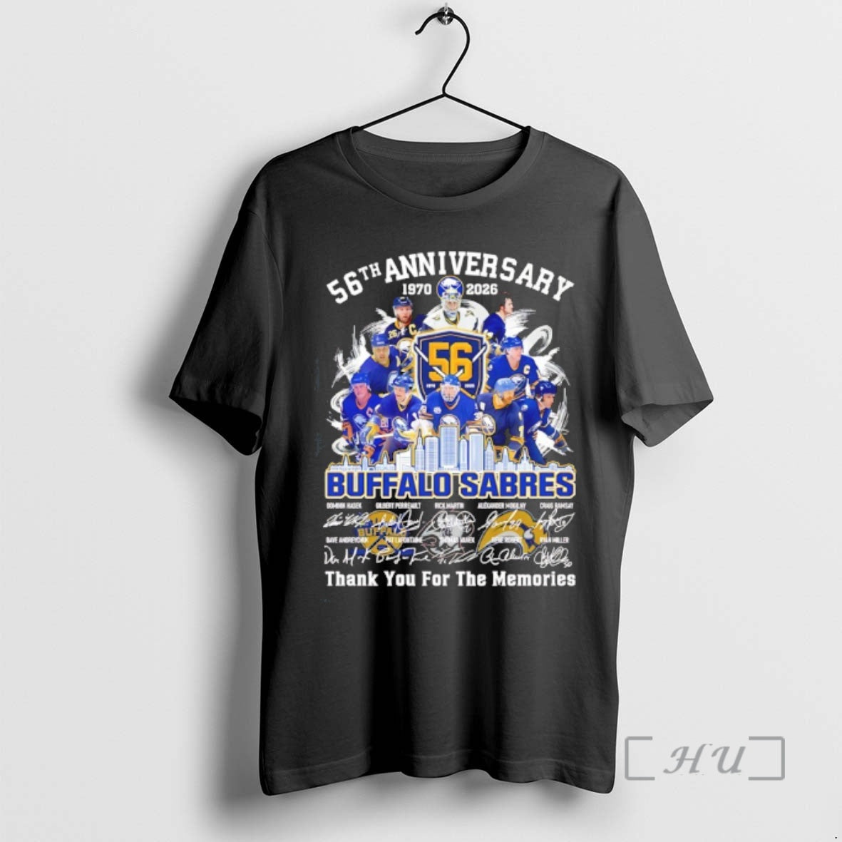 Officials Buffalo Sabres 56th Anniversary 1970 2026 Thank You For The Memories Signatures Premium - T-Shirt, Sweatshirt, Hoodie