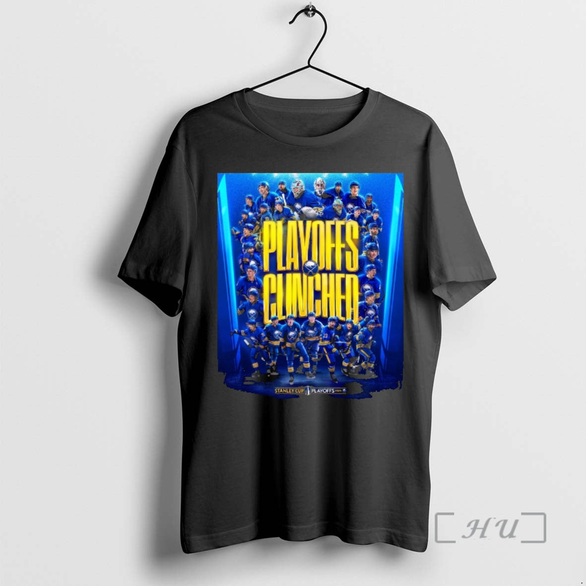 Officials Buffalo Sabres Playoffs Clinched Stanley Cup Hockey Playoffs 2026 Unisex T-shirt, Sweatshirt, Hoodie, Long Sleeve Tee - T-Shirt, Sweatshirt, Hoodie