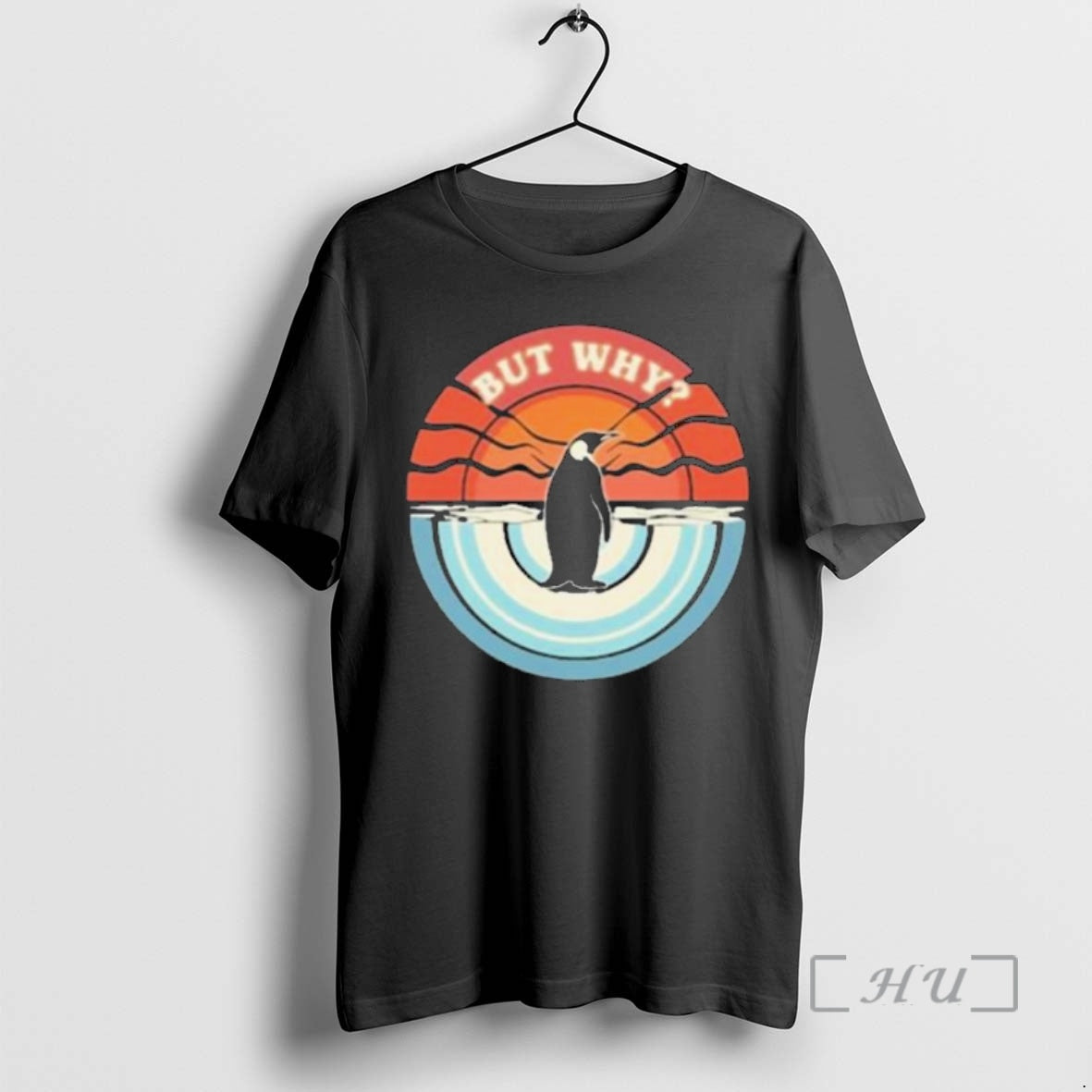 Officials But Why Penguin Retro Sunset - T-Shirt, Sweatshirt, Hoodie