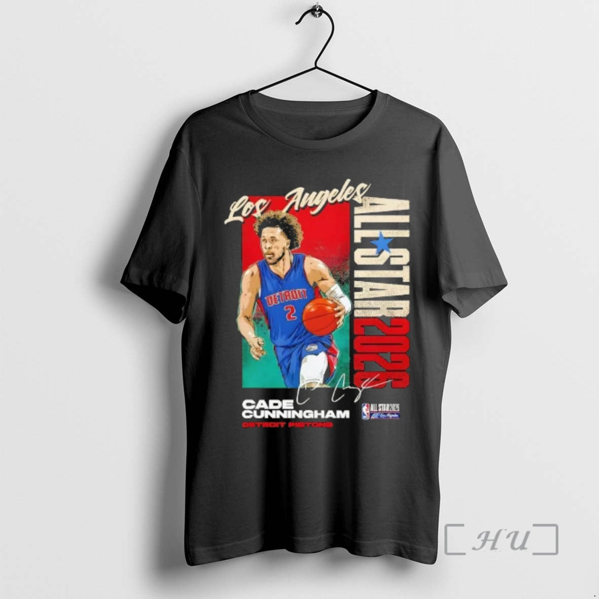 Officials Cade Cunningham Detroit Pistons 2026 Nba All Star Vertical Signature Premium T Shirts Sweater - T-Shirt, Sweatshirt, Hoodie