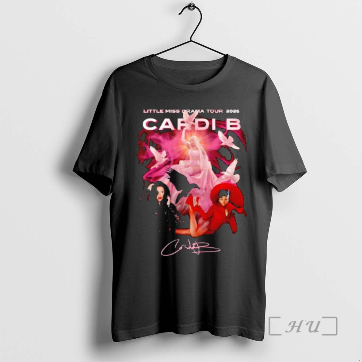 Officials Cardi B With Little Miss Drama Tour 2026 Signature Graphic Premium T Shirts Sweater - T-Shirt, Sweatshirt, Hoodie