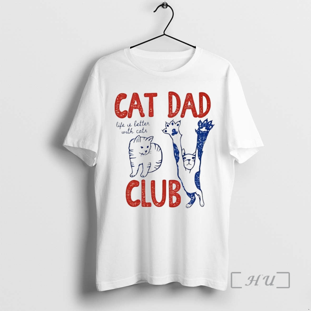 Officials Cat Dad Club Life Is Better With Cats Circle - T-Shirt, Sweatshirt, Hoodie