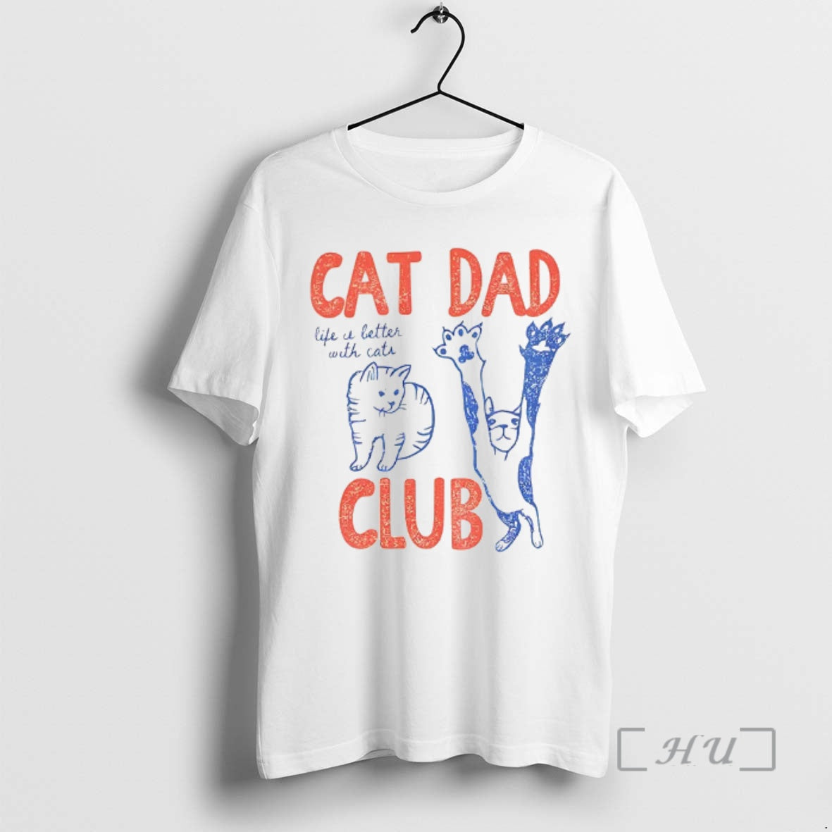 Officials Cat Dad Club Life It Letter With Cats - T-Shirt, Sweatshirt, Hoodie