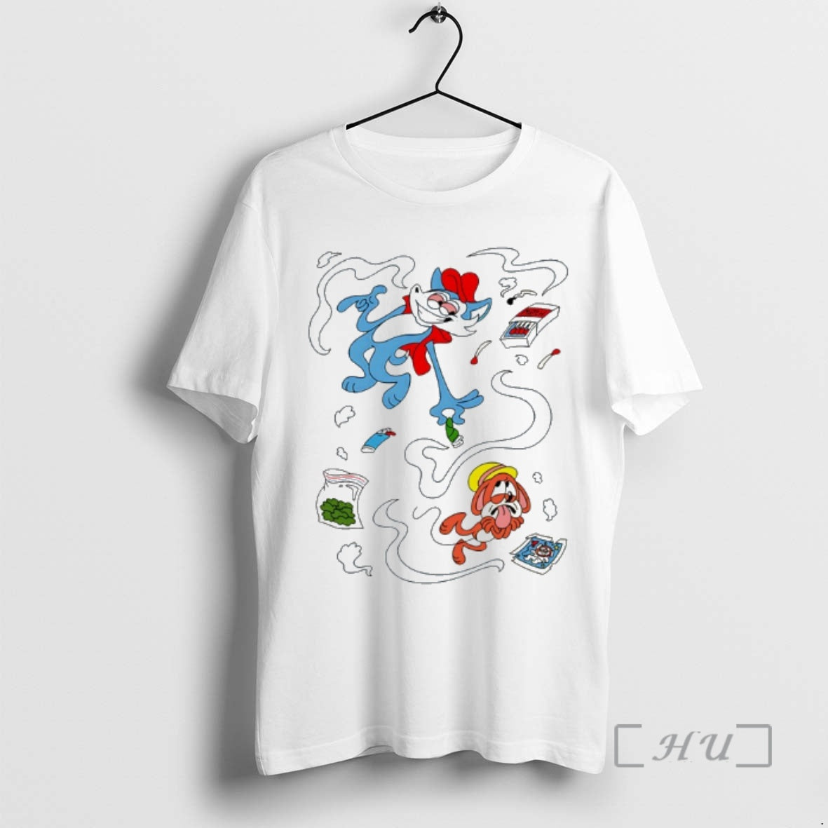 Officials Catching Up Rob And Clay Smoke Weed Art - T-Shirt, Sweatshirt, Hoodie
