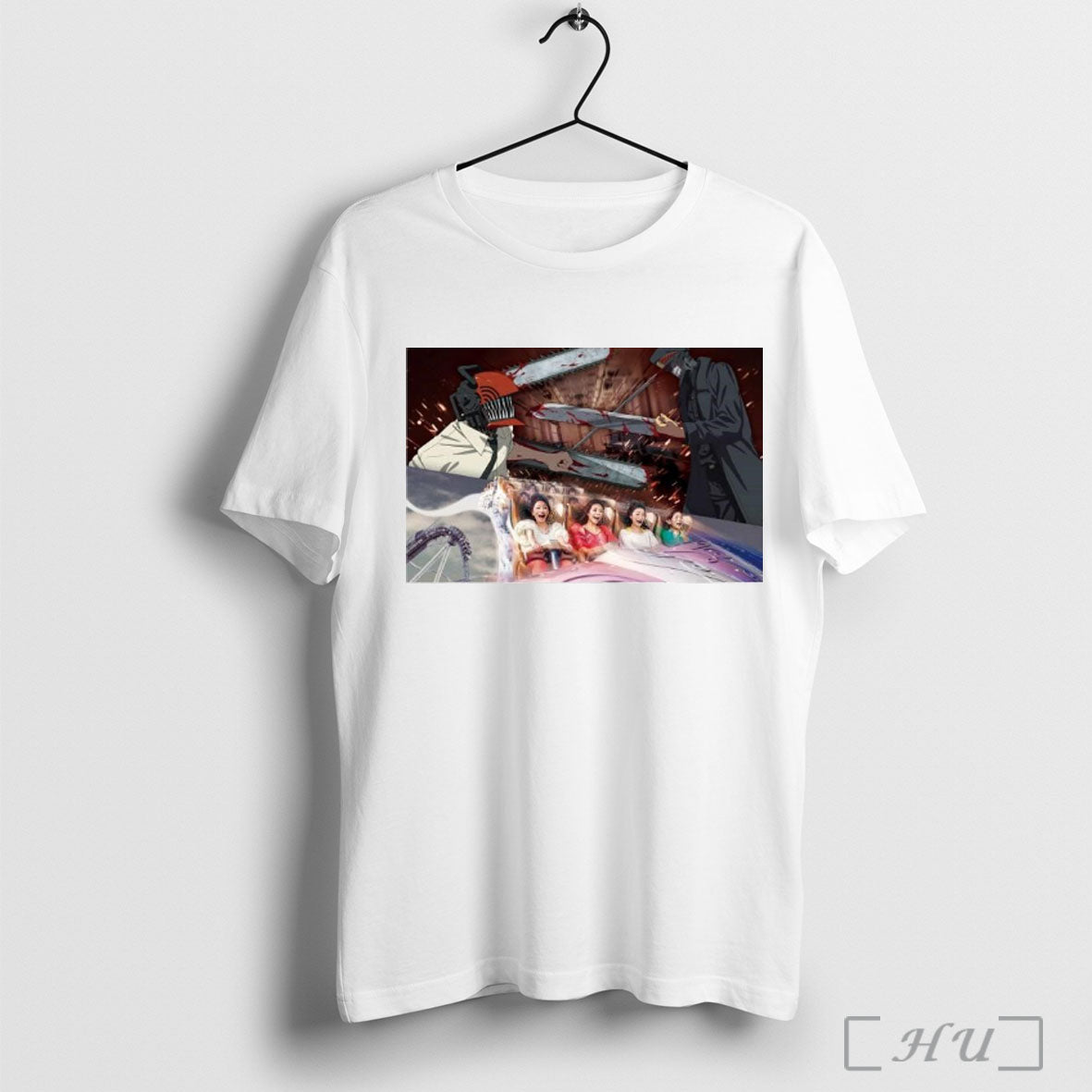 Officials Chainsaw Man X Hollywood Dream The Ride Halloween 2025 T Shirt Unisex T-shirt, Sweatshirt, Hoodie, Long Sleeve Tee - T-Shirt, Sweatshirt, Hoodie