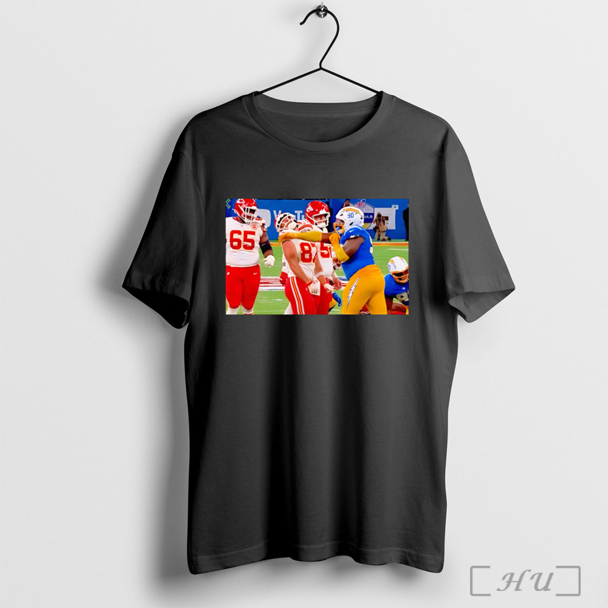 Officials Chargers Player Slapped Travis Kelce In The Face T Shirt Unisex T-shirt, Sweatshirt, Hoodie, Long Sleeve Tee - T-Shirt, Sweatshirt, Hoodie