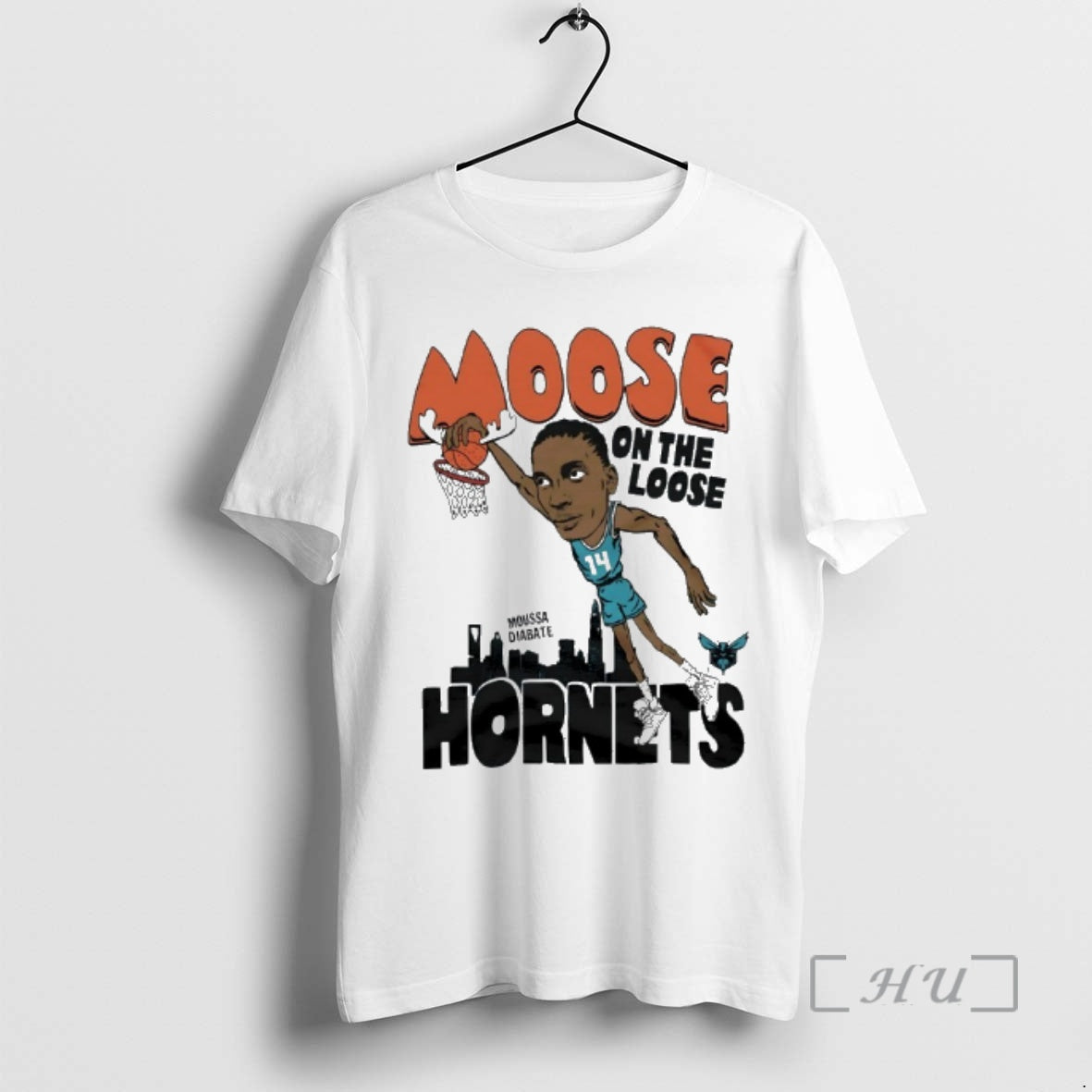 Officials Charlotte Hornets Moussa Diabate Moose On The Loose - T-Shirt, Sweatshirt, Hoodie