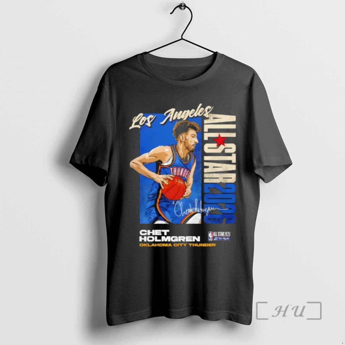 Officials Chet Holmgren Oklahoma City Thunder 2026 Nba All Star Vertical Signature Premium T Shirts - T-Shirt, Sweatshirt, Hoodie